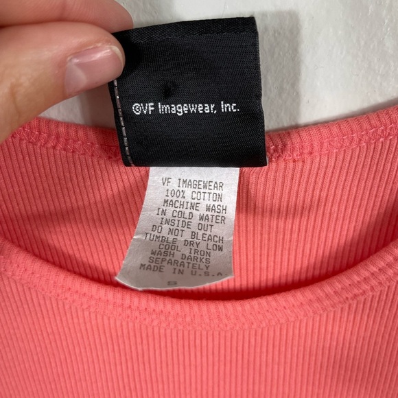 Harley Davidson Motor Cycles Pink Cotton Top Women's VF IMAGEWEAR Size S - Picture 7 of 8